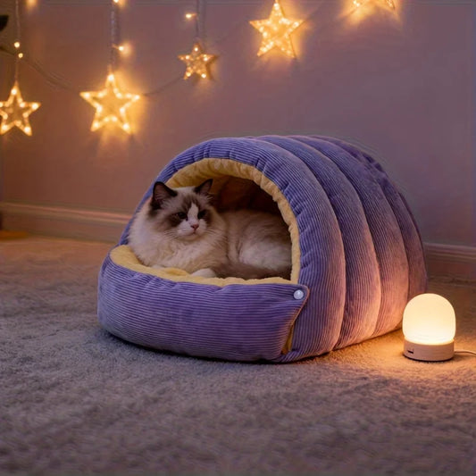 Miorra™ Cozy Winter Cat Bed – Plush Warm Pet Nest for Indoor Cats