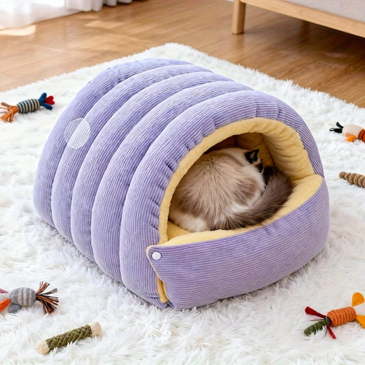 Miorra™ Cozy Winter Cat Bed – Plush Warm Pet Nest for Indoor Cats