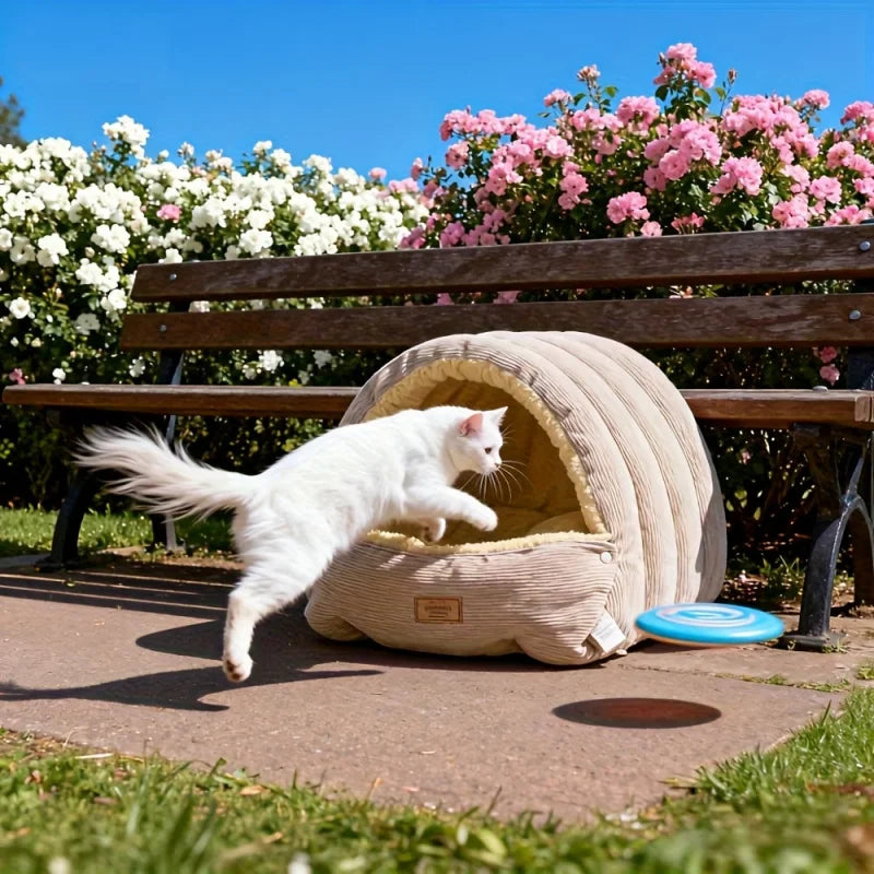 Miorra™ Cozy Winter Cat Bed – Plush Warm Pet Nest for Indoor Cats