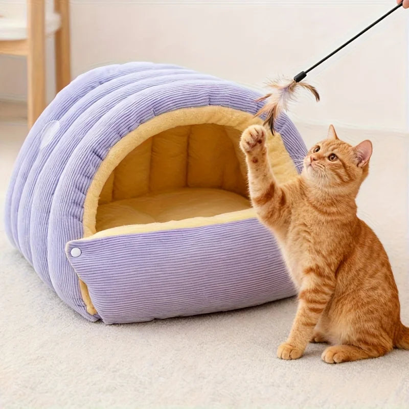 Miorra™ Cozy Winter Cat Bed – Plush Warm Pet Nest for Indoor Cats